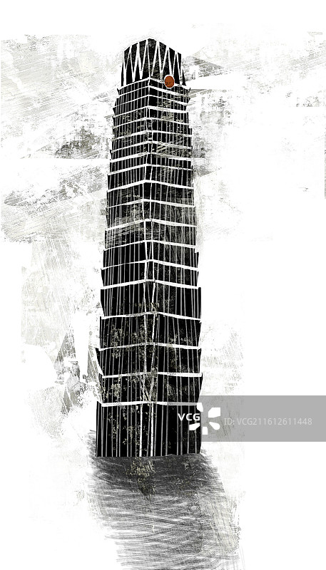 北京北京国贸三期（CBD核心）插画图片素材