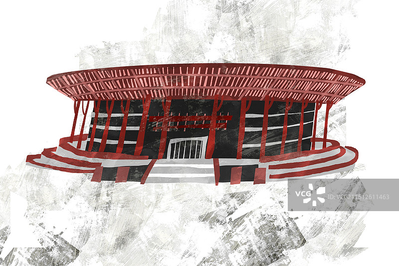 北京雁栖湖国际会展中心插画图片素材