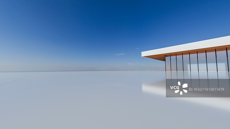 三维渲染的极简建筑风格汽车背景图片素材