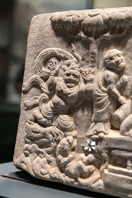 首都博物馆世尊涅槃石函图片素材