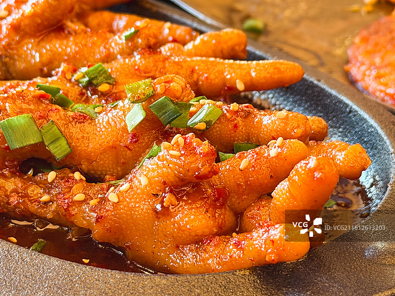 韩式辣鸡爪图片素材