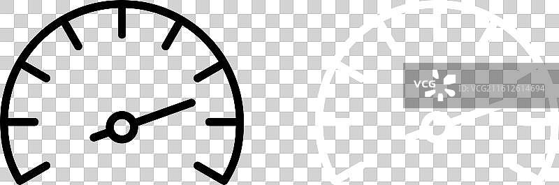 速度计图标集 汽车速度 里程表 符号图片素材