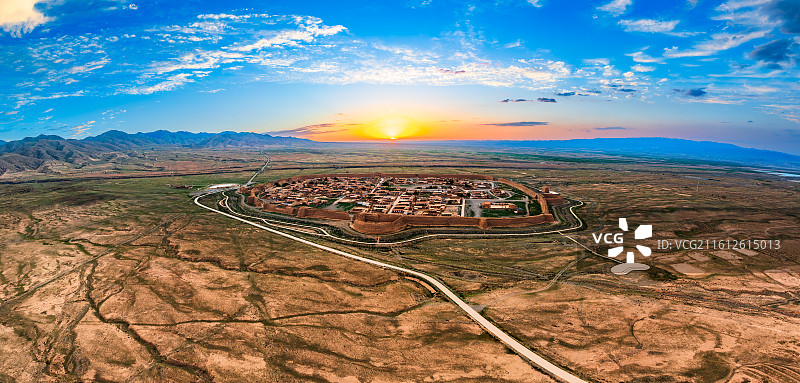 甘肃 白银市 景泰县 龟城 永泰古城图片素材