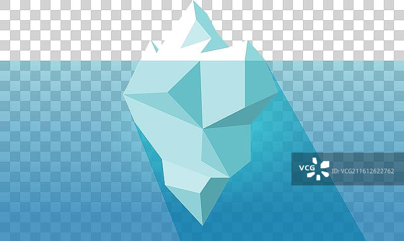 漂浮在海中的冰山，图形图片素材