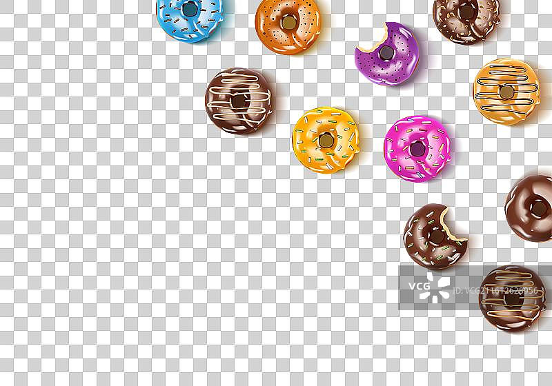 逼真的甜甜圈图片素材