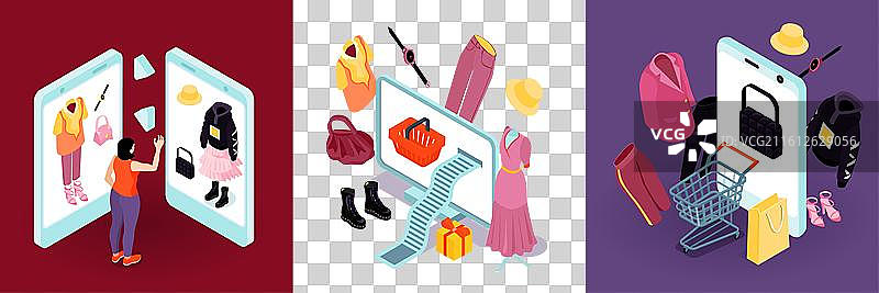 在线购物设计理念图片素材