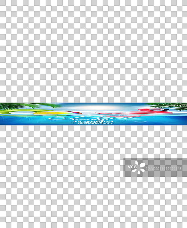 泳池派对写实横幅图片素材