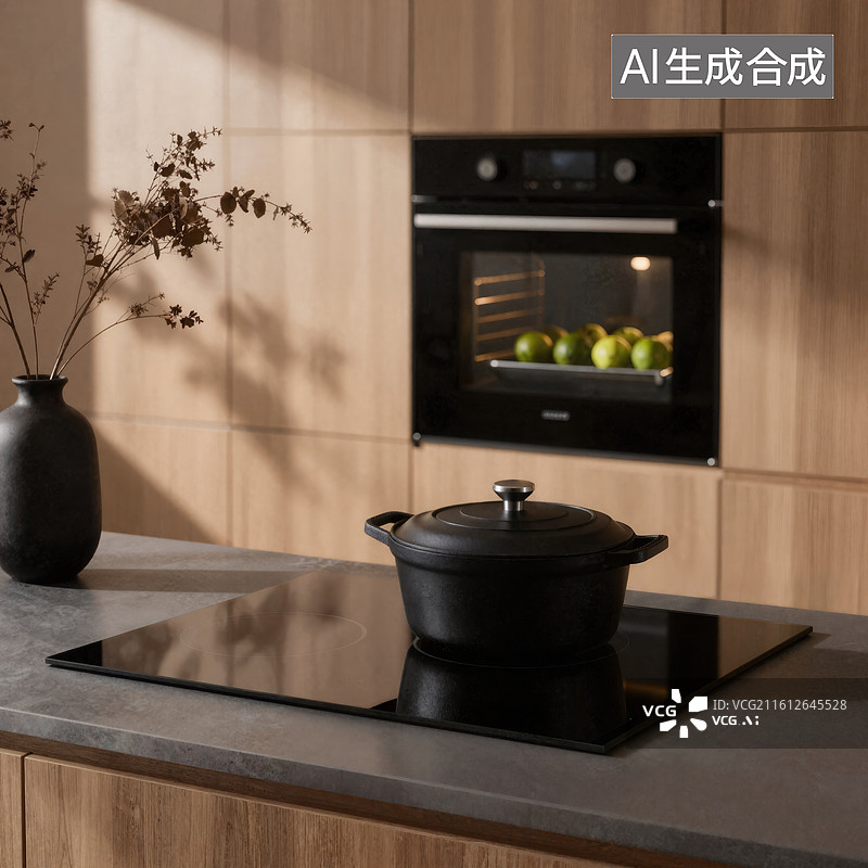 【AI数字艺术】现代厨房静物图片素材