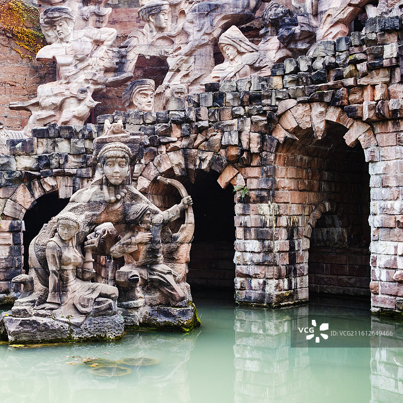 四川德阳艺术墙公园图片素材