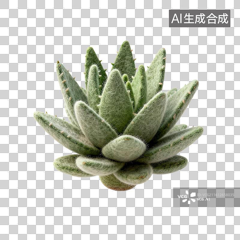 【AI数字艺术】带绒毛芦荟肉质植物图片素材