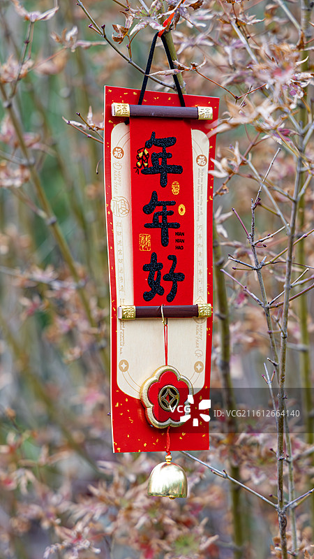 新年喜庆的标签年年好图片素材