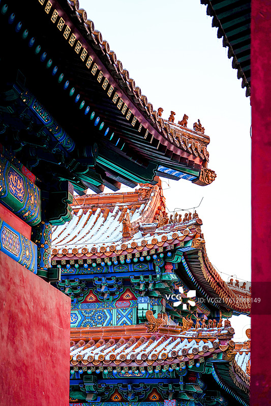 冬天的国子监建筑图片素材