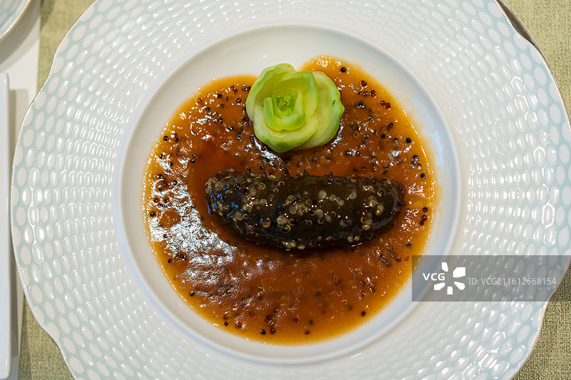 美食 大连海参 辽参 藜麦扣大连海参图片素材