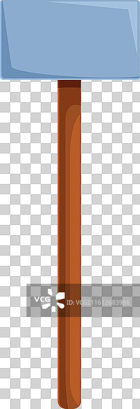 带木柄的重锤直立放置图片素材