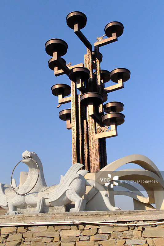 河北石家庄平山县灵寿战国古中山国考古遗址公园图片素材