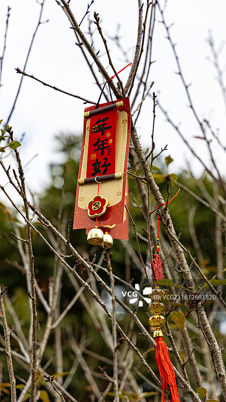 新年喜庆的标签年年好图片素材