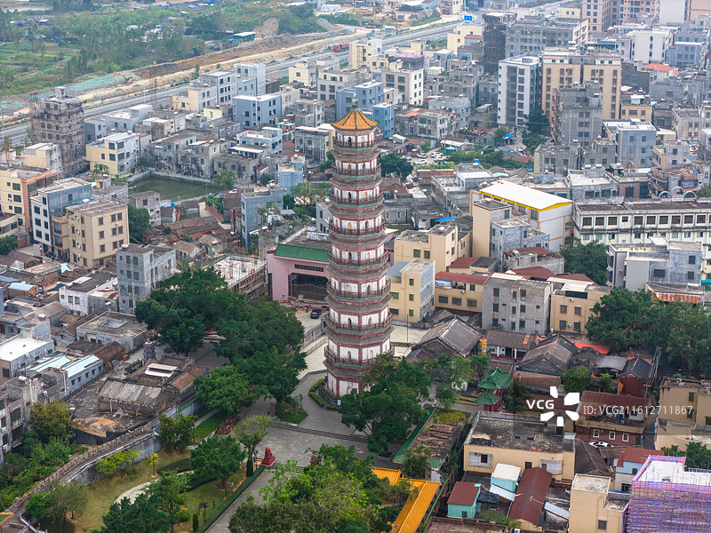广东湛江市雷州市三元塔航拍图片素材