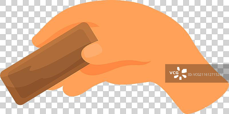 手拿着巧克力棒，孤立在白色背景上图片素材