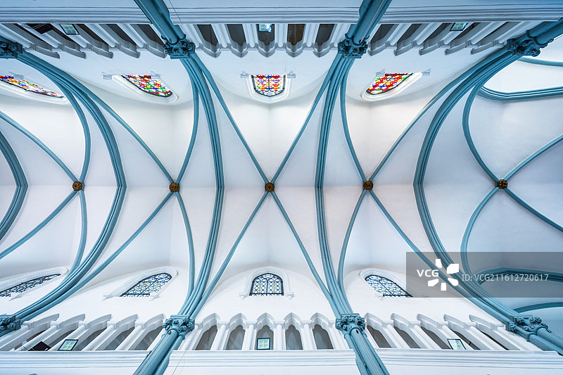 天主教上海教区浦东唐墓桥露德圣母堂图片素材