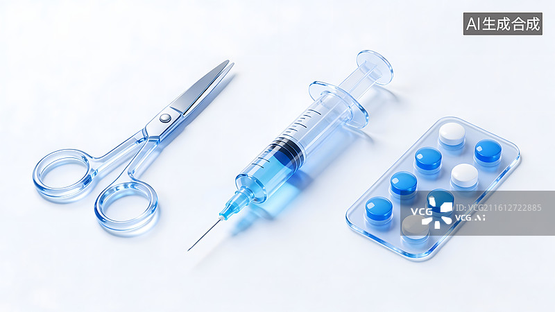 【AI数字艺术】医疗工具与药品展示图片素材