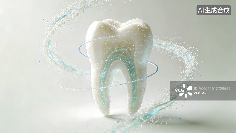 【AI数字艺术】牙齿结构与口腔健康概念图图片素材