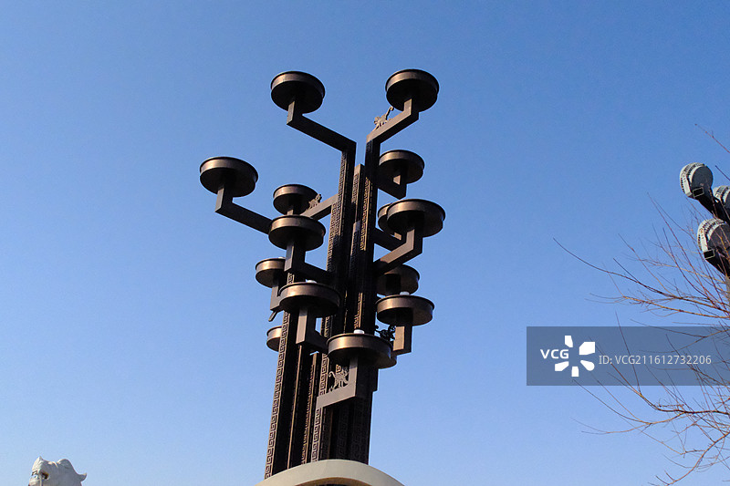 河北石家庄平山县灵寿战国古中山国考古遗址公园图片素材