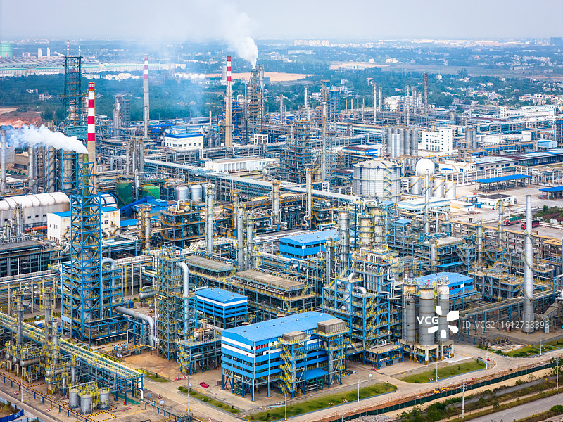 广西北海市铁山港区北海炼化航拍图片素材