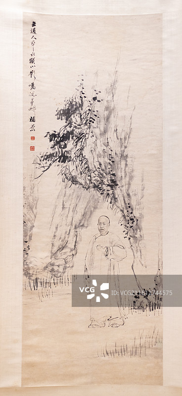 清 倪田 吴俊卿六十六岁肖像轴 上海博物馆图片素材