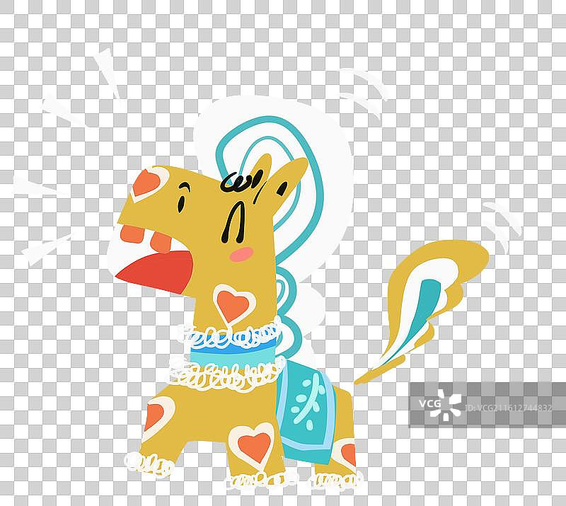 马年小马嘶鸣插画元素图片素材
