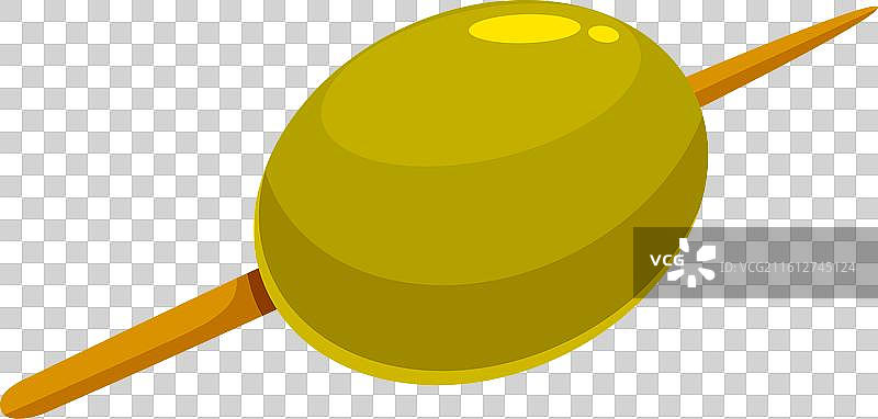 一根鸡尾酒签插着一颗青橄榄图片素材