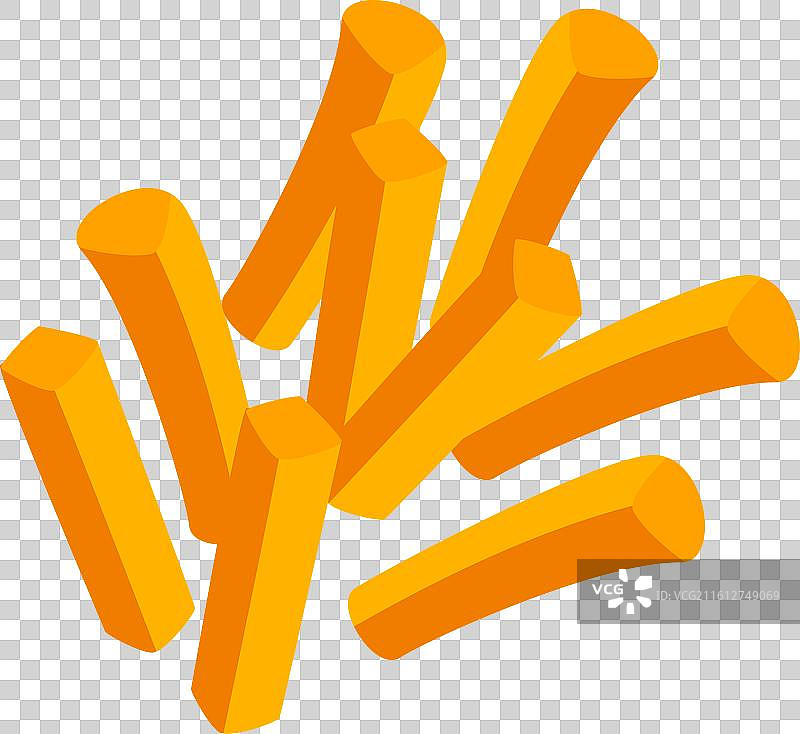 薯条落下堆积成美味图标图片素材