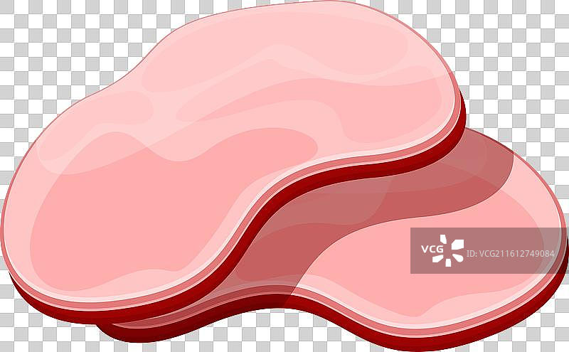 两片火腿叠在一起图片素材