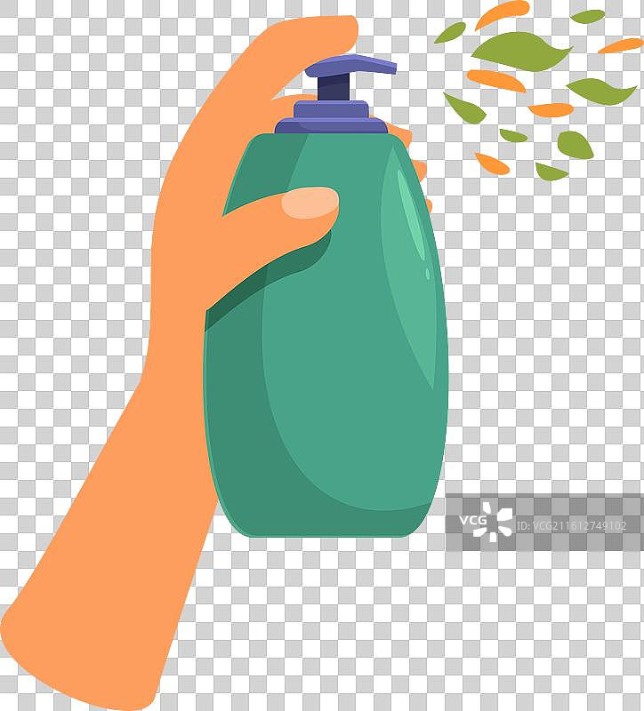手持带喷头的喷雾瓶图片素材