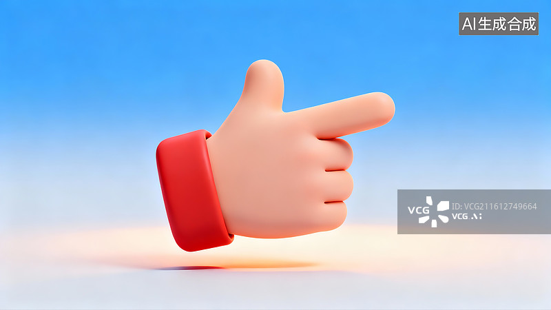 【AI数字艺术】3D卡通手势动作图片素材