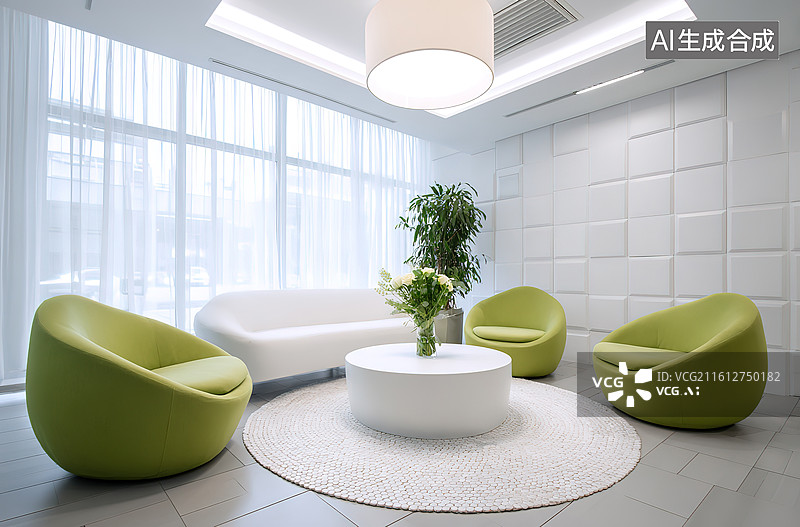 【AI数字艺术】现代简约客厅布置图片素材