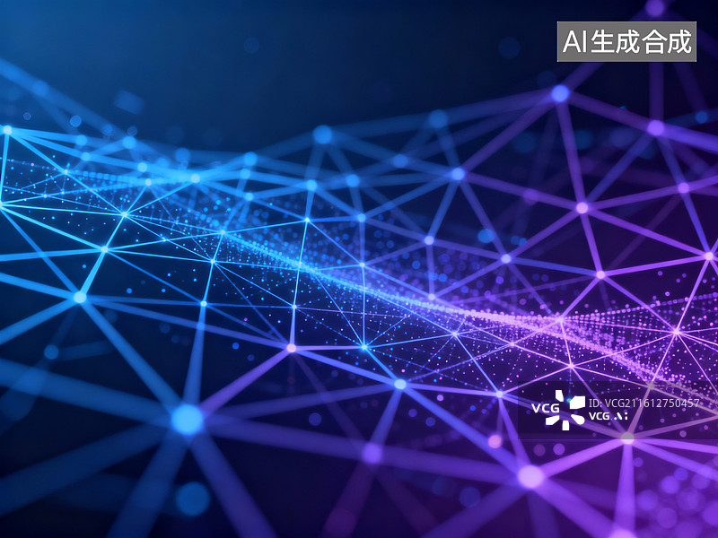 【AI数字艺术】数字网络连接抽象概念图图片素材