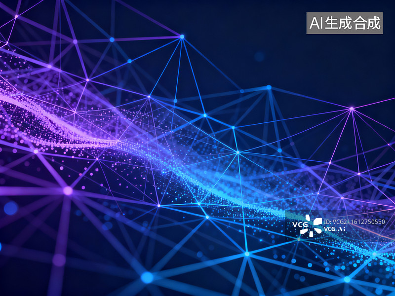 【AI数字艺术】数字网络连接抽象概念图图片素材