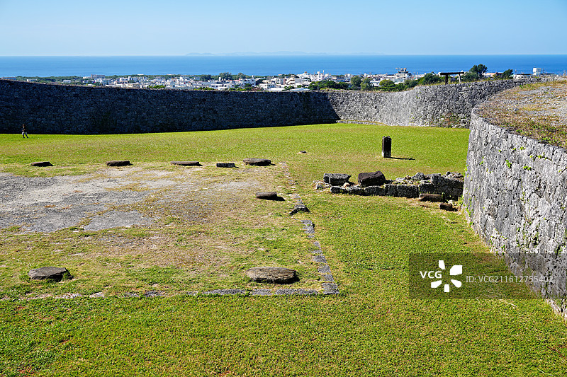 日本冲绳县读谷村，世界文化遗产座喜味城迹图片素材