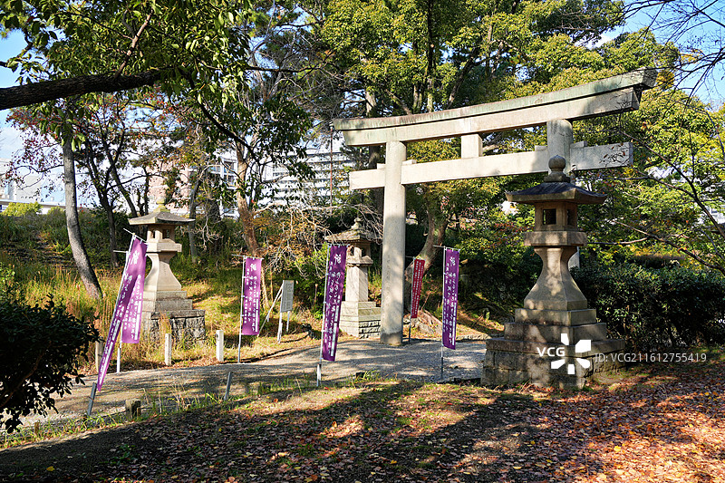 日本和歌山县和歌山市，和歌山城护国神社图片素材