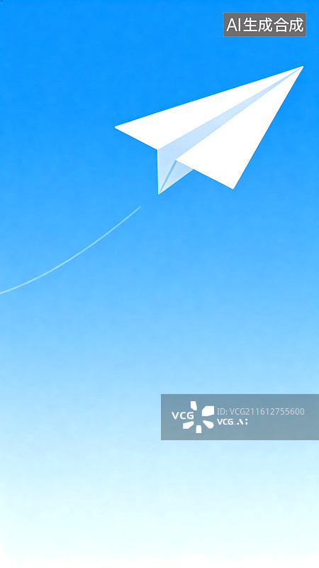 【AI数字艺术】纸飞机插画背景图片素材