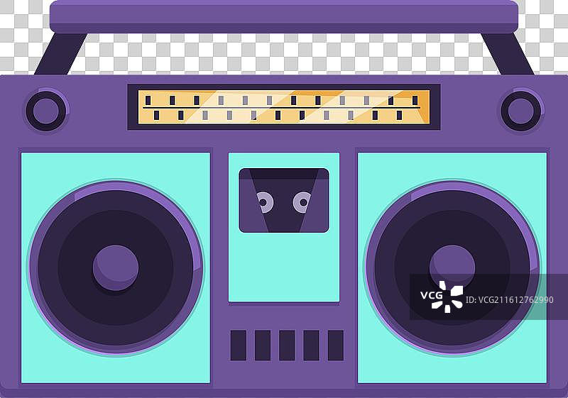 复古收音机播放着卡带音乐图片素材