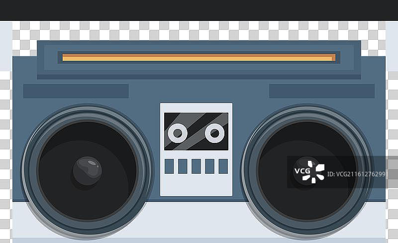 老式收音机播放音乐，天线竖起图片素材