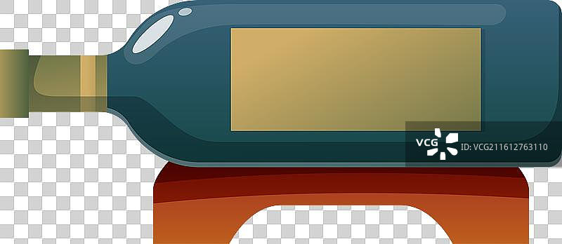 酒瓶放在木制展示架上图片素材