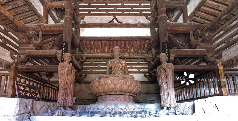 蒙山大佛位于太原晋源区，始建于北齐天保年间，高约陆拾叁米，是世界第二大佛，有壹仟伍佰年历史。图片素材