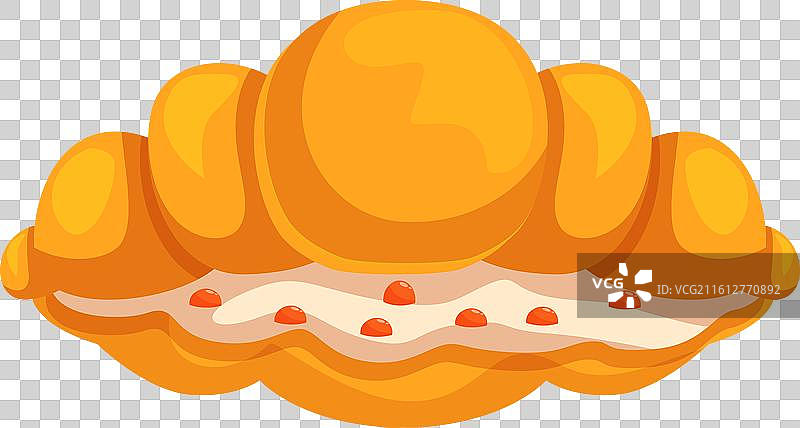 美味的可颂，内填奶油奶酪图片素材