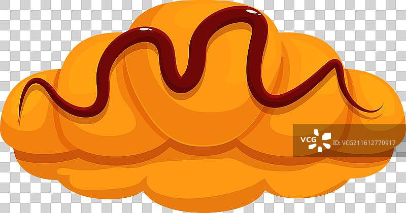 美味的法式羊角面包，上面淋有巧克力图片素材