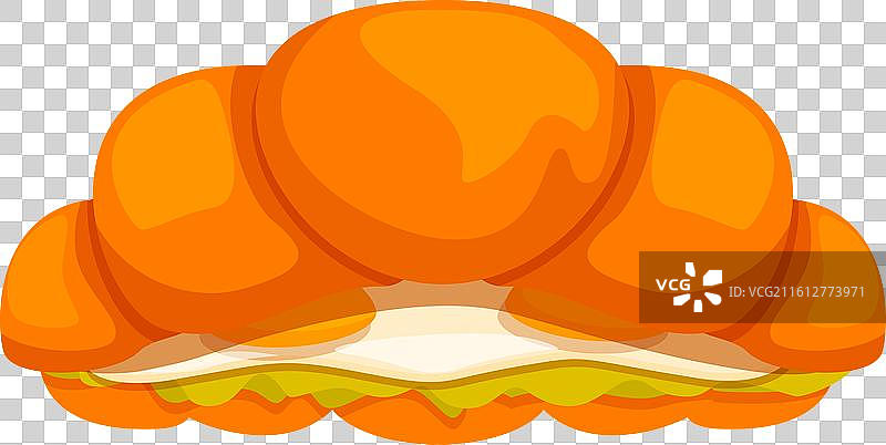 新鲜出炉的羊角面包，内馅美味图片素材