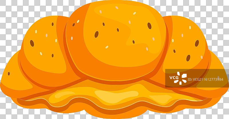 美味的新鲜出炉的可颂面包，里面填满了图片素材