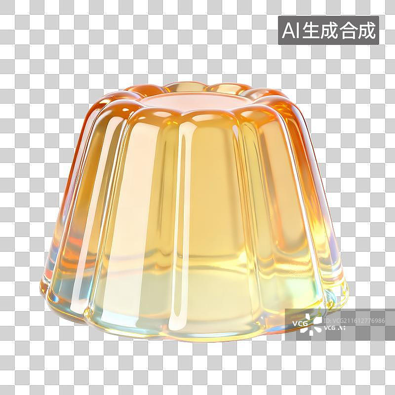【AI数字艺术】橙色果冻甜点图片素材