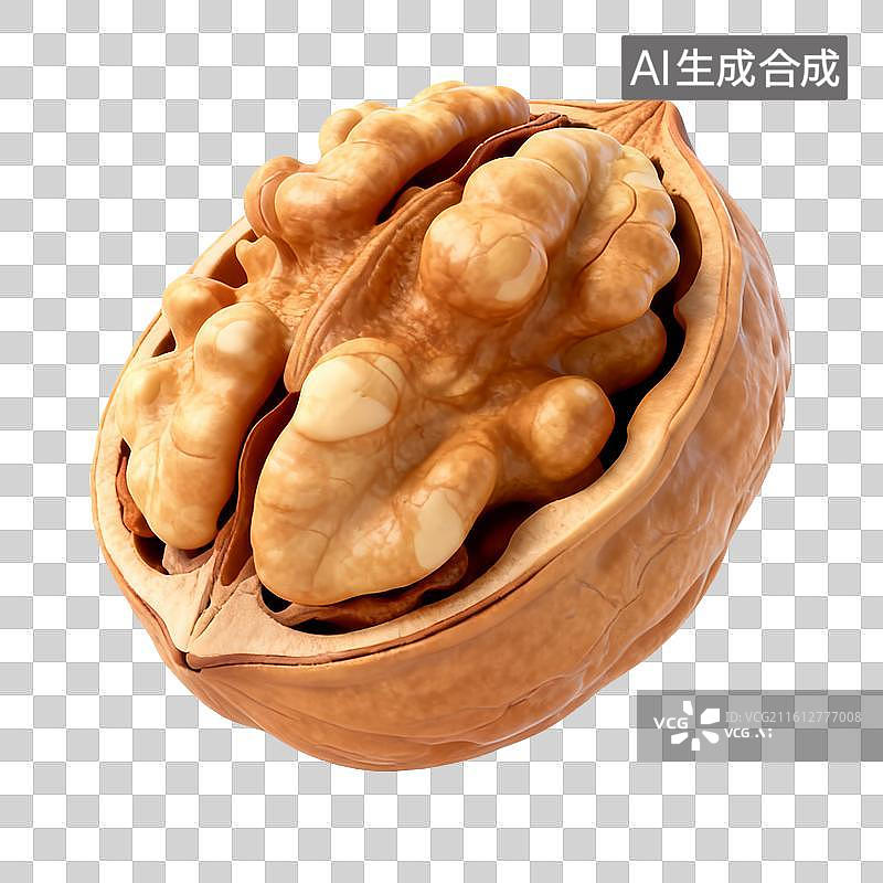 【AI数字艺术】剥开外壳的核桃图片素材